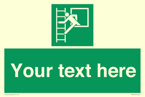 Custom Emergency Escape Ladder Sign